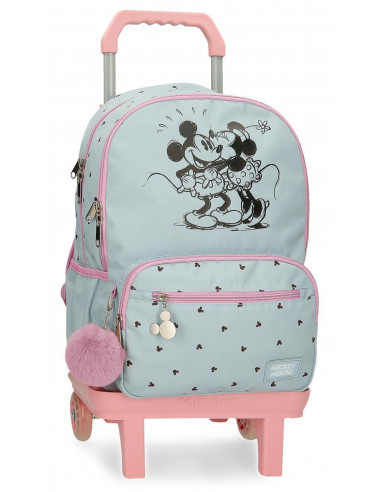 37927T1 ADAPT. BACKPACK 44CM.W/TROLLEY MICKEY Y MINNIE KISSE